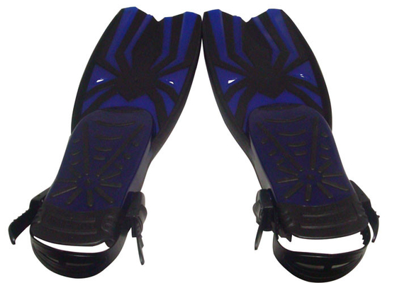 Desgaste durable negro azul marino de la correa ajustable de las aletas de nadada del silicón del cortocircuito de la araña