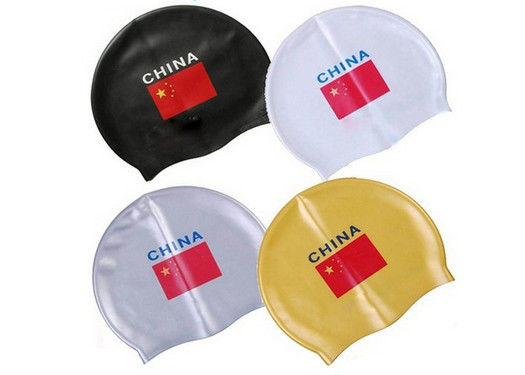 La nadada china del silicón de la bandera capsula 222*19m m Anti-resbaló el artículo para el adulto