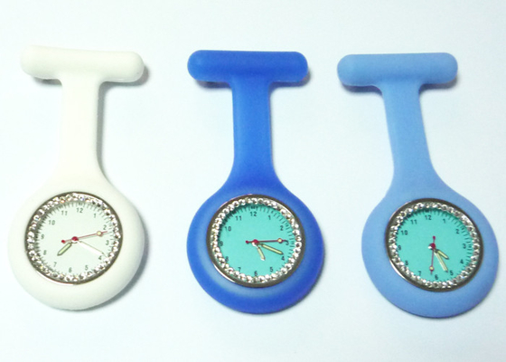Reloj del mando de la enfermera del silicón del diamante