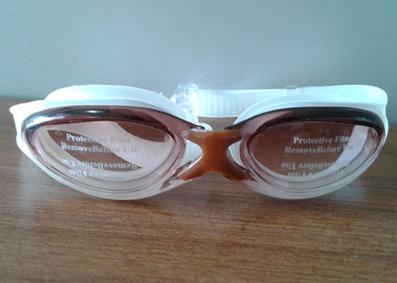 Gafas durables de encargo de la natación del silicón del espejo, gafas de una sola pieza de la nadada