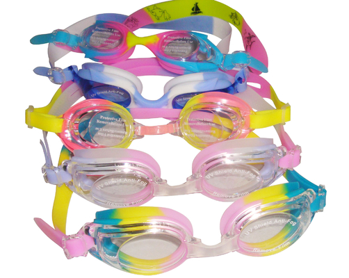 El lazo respetuoso del medio ambiente muere escudo ULTRAVIOLETA de las gafas de encargo de las gafas de la natación del silicón