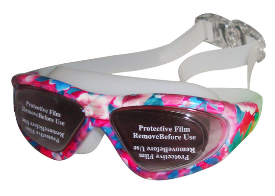 Gafas de seguridad de los vidrios de la prescripción blanca azul de Rose que nadan granangulares